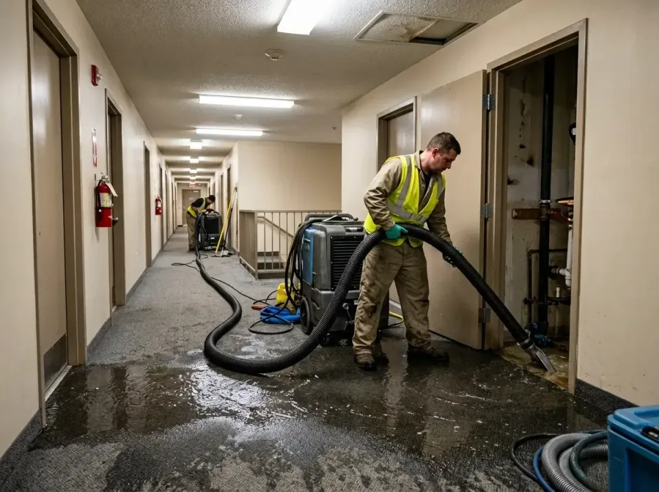 multi-unit-apartment-hallway-f-005 — frequently asked questions, Emergency Burst Pipe Water Extraction & Removal in League C…